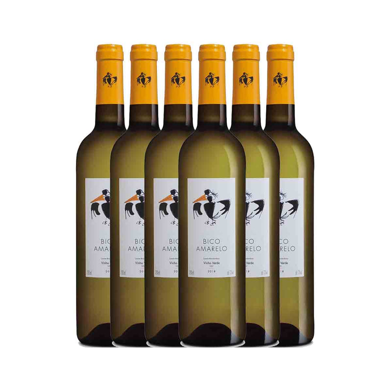 Kit 6x Vinhos Brancos Português Verde Bico Amarelo 750ml