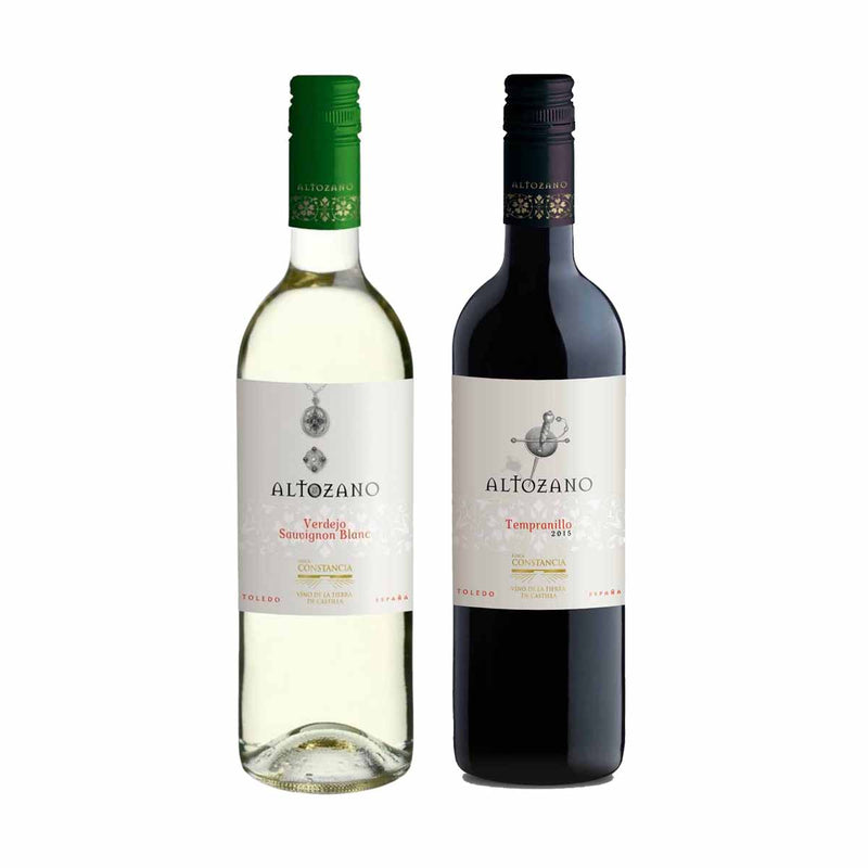 Kit 2x Vinhos Brancos/Tintos Finca Constancia Altozano Verdejo Sauvignon Blanc/Tempranillo