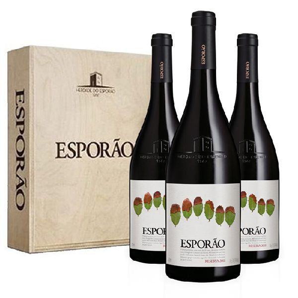 Kit 3x Vinhos Tintos Português Alentejano Esporão Reserva 750 ml 2018