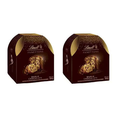 Kit 2x Panettone Duplo Chocolate 400g Lindt