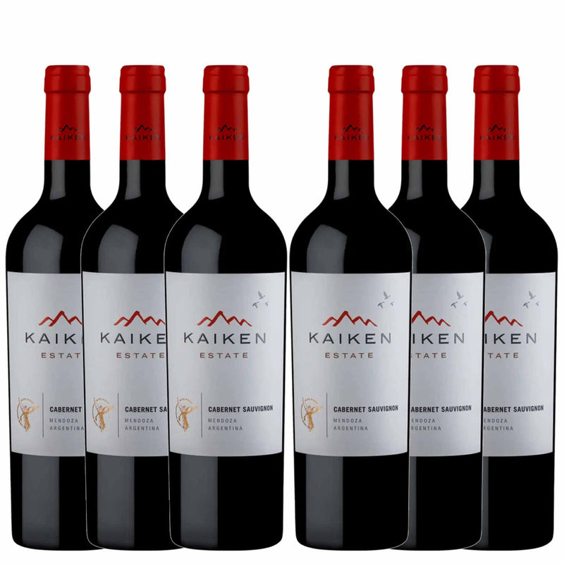 Kit 6x Vinhos Tintos Argentino Kaiken Estate Cabernet Sauvignon 750ml