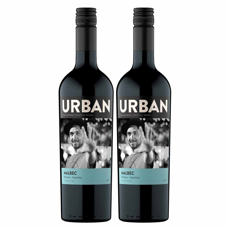 Kit 2x Vinhos Tintos Argentino Urban Malbec Mendoza