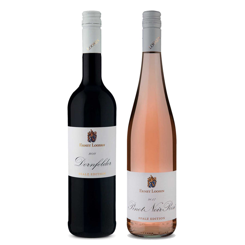 Kit 2x Vinhos Alemão Ernst Loosen Pfalz Dornfelder/Pinot Noir Rosé 2018/19