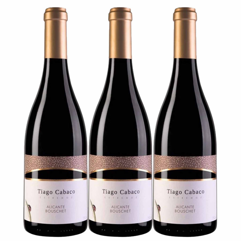 Kit 3x Vinhos Tintos Português Tiago Cabaço Alicante Bouschet 2018