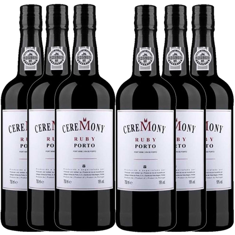 Kit 6x Vinhos Tintos Português do Porto Ceremony Ruby 750ml