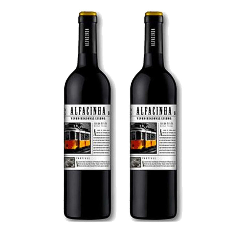 Kit 2x Vinhos Tintos Português Alfacinha Regional Lisboa Tintos 2019