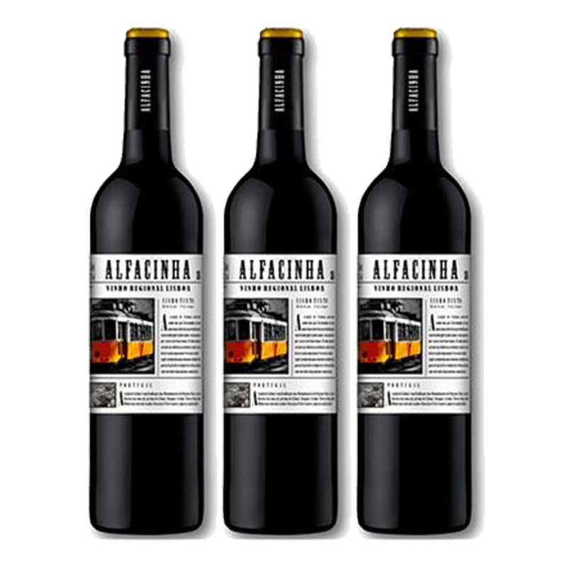 Kit 3x Vinhos Tintos Português Alfacinha Regional Lisboa Tintos 2019