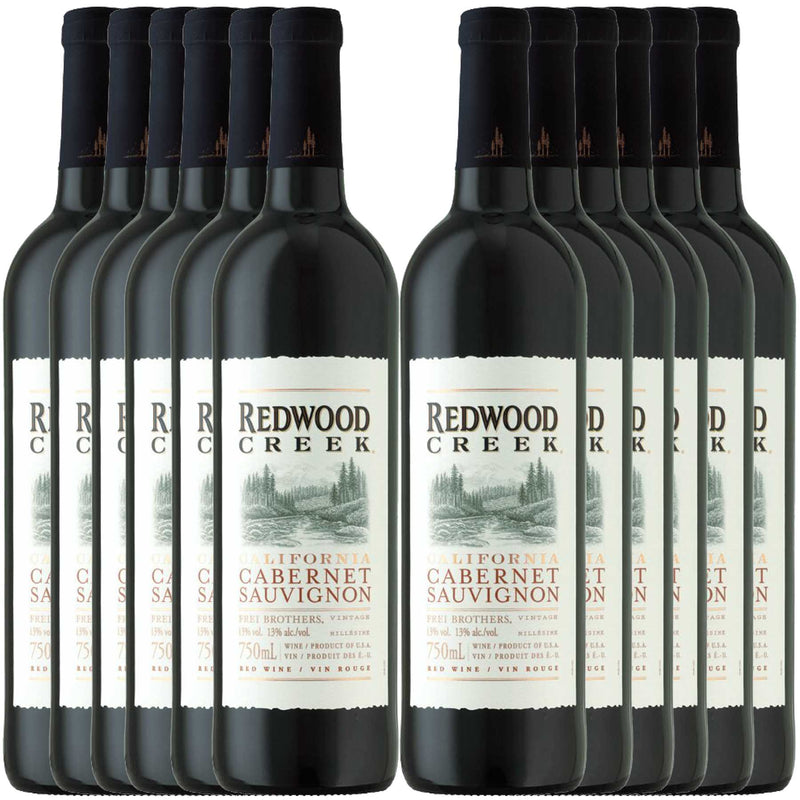 Kit 12x Vinhos Tintos EUA Redwood Creek Cabernet Sauvignon 2019 750ml