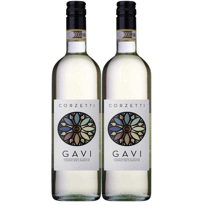 Kit 2x Vinhos Brancos Italiano MGM Corzetti Gavi 2017