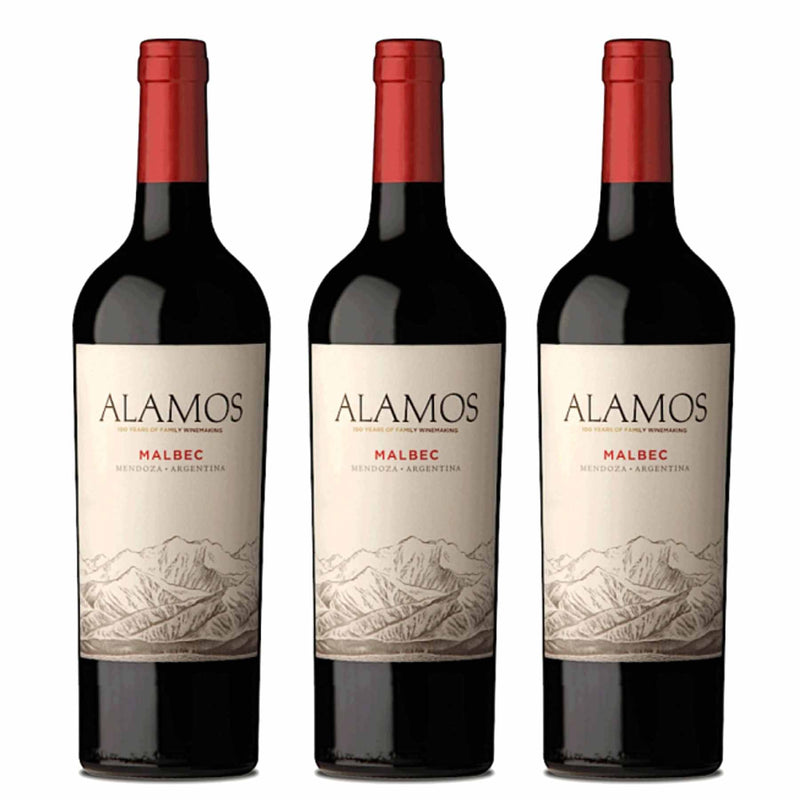 Kit 3x Vinhos Tintos Argentino Catena Zapata Alamos Malbec 2019