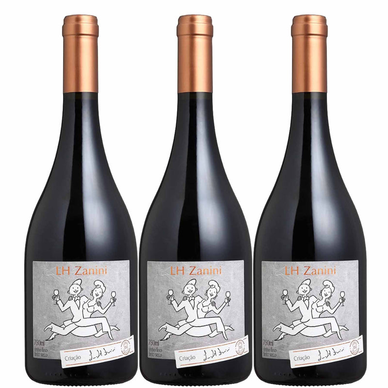 Kit 3x Vinhos Tintos Brasileiro Vallontano LH Zanini 2014