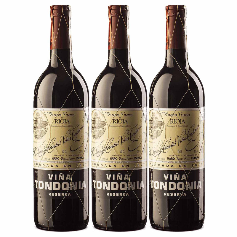 Kit 3x Vinhos Tintos Espanhol Viña Tondonia Reserva Rioja 2007