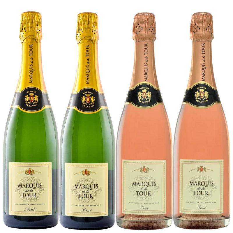 Kit 4x Espumante Rosé Francês Marquis de la Tour Rosé/brut