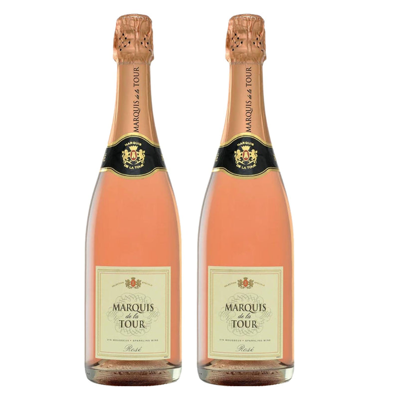 Kit 2x Espumante Rosé Francês Marquis de la Tour Rosé 750ml