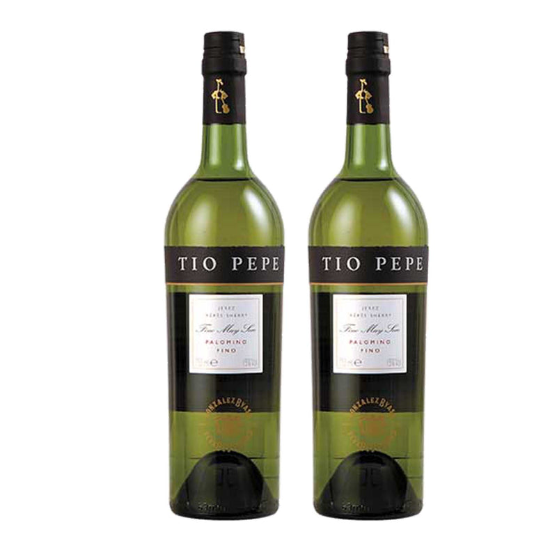 Kit 2x Vinhos Brancos Espanhol Jeréz González Byass Tio Pepe Fino