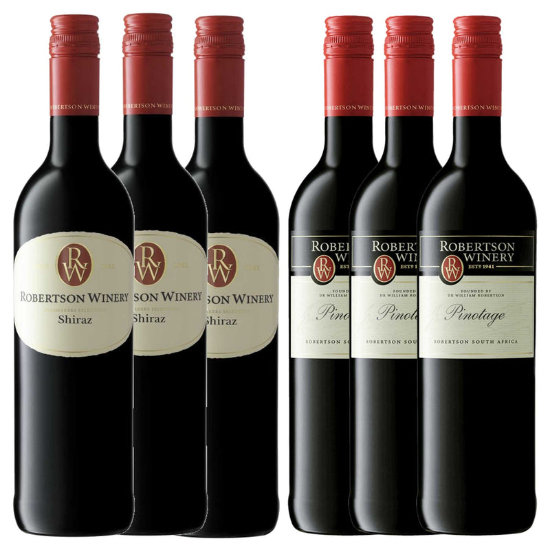 Kit 6x Vinhos Tintos Sul-Africano Robertson Shiraz/Pinotage 2019