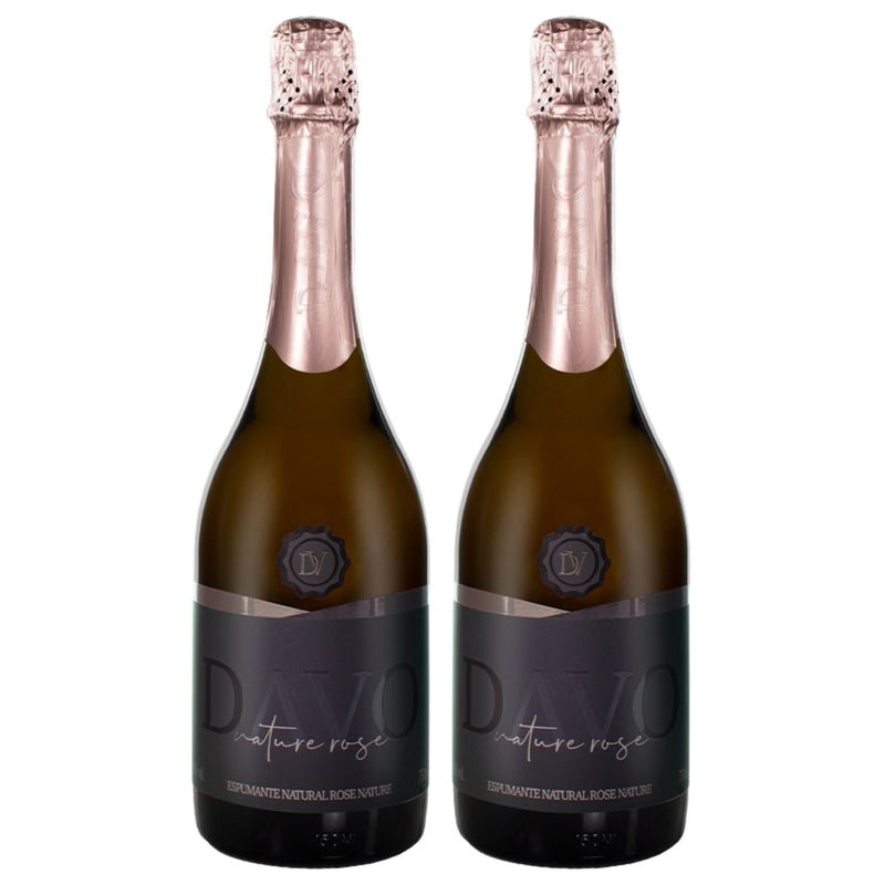 Kit 2x Vinhos Espumantes Rosé Davo Natural Nature 750ml