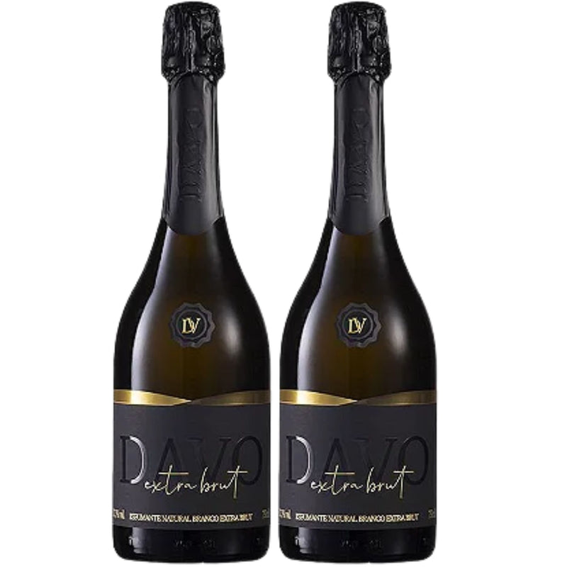 Kit 2x Vinhos Espumantes Brancos Davo Extra Brut 750ml