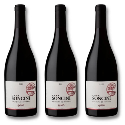 Kit 3x Vinhos Tintos Brasileiro Casa Soncini Syrah 2021