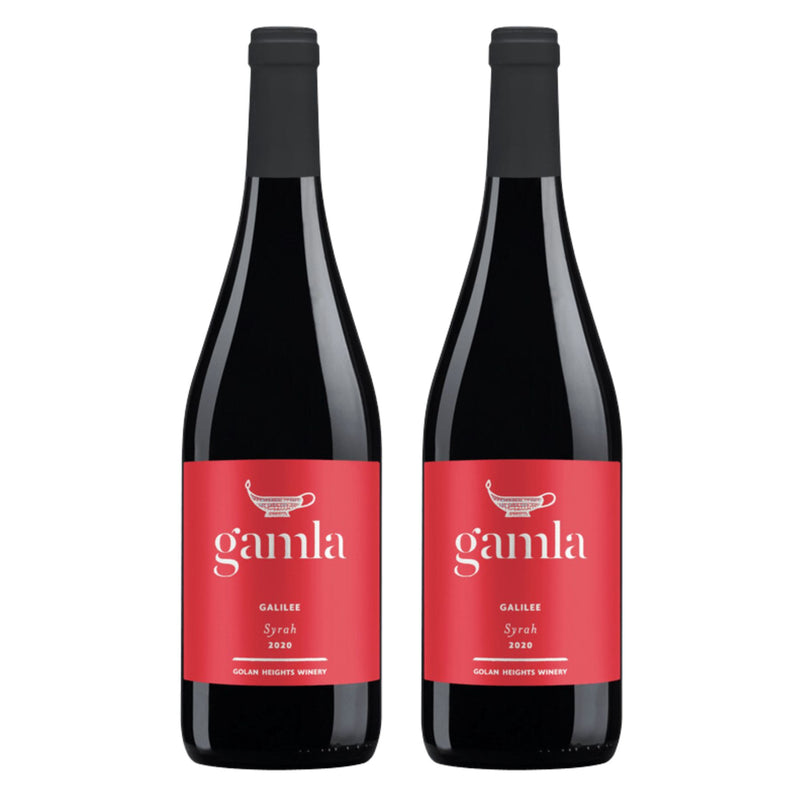 Kit 2x Vinhos Tintos Israelense Kosher Gamla Syrah