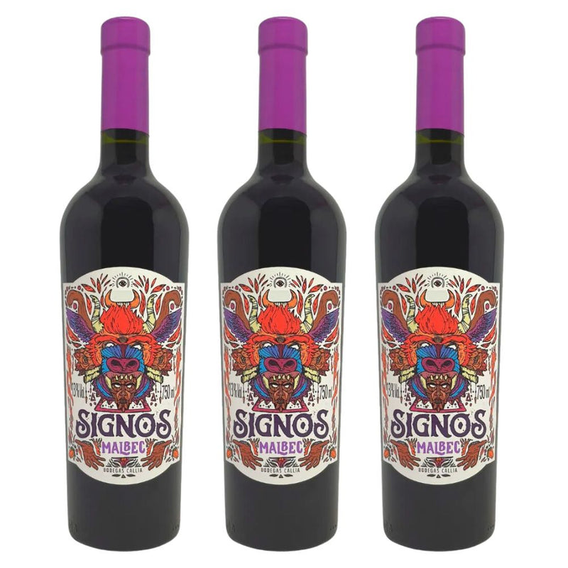 Kit 3x Vinhos Tintos Argentinos Callia Signos Malbec