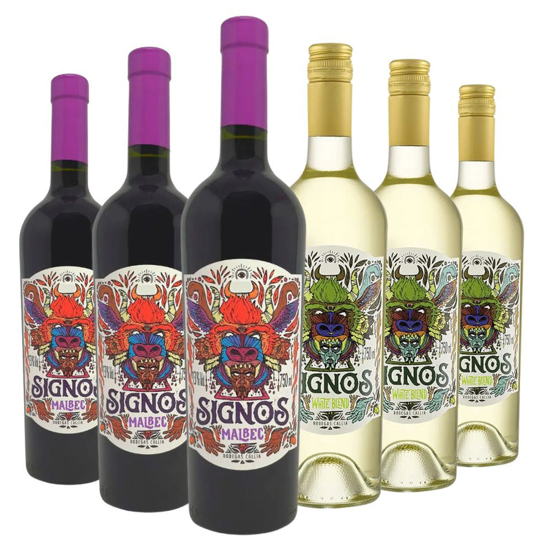 Kit 6x Vinhos Argentinos Callia Signos Branco/Tinto