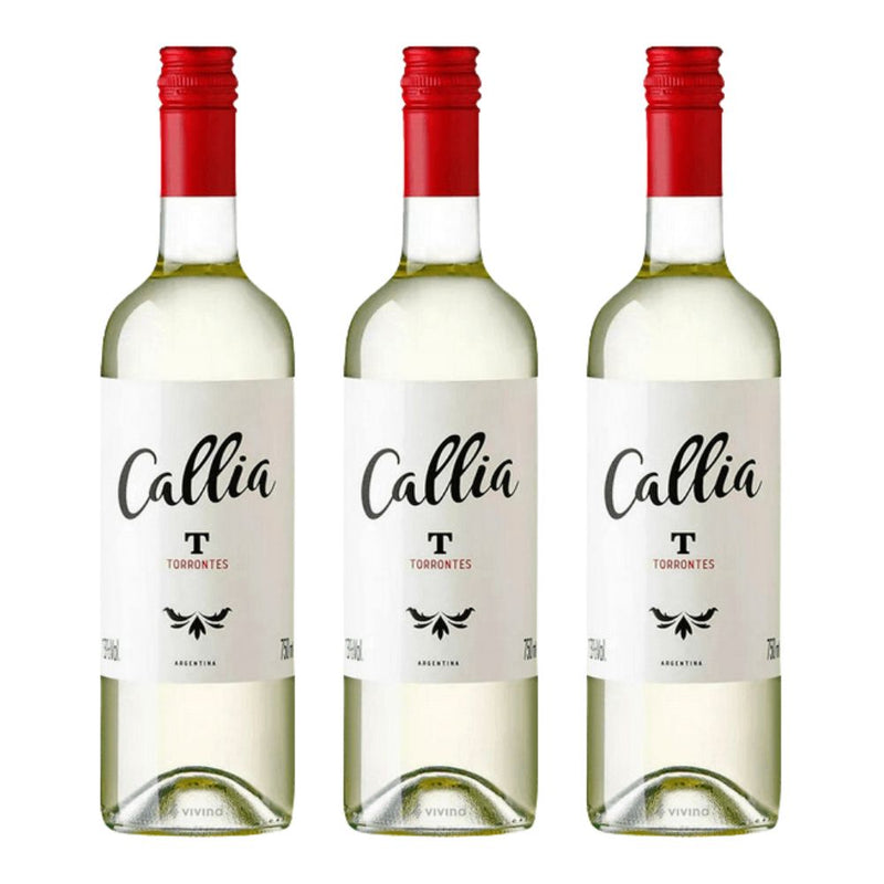 Kit 3x Vinhos Brancos Argentinos Callia Torrontés