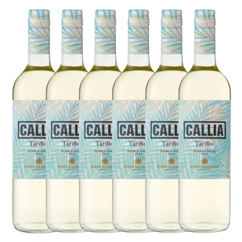 Kit 6x Vinhos Brancos Argentinos Callia Tardio Blanco Dulce