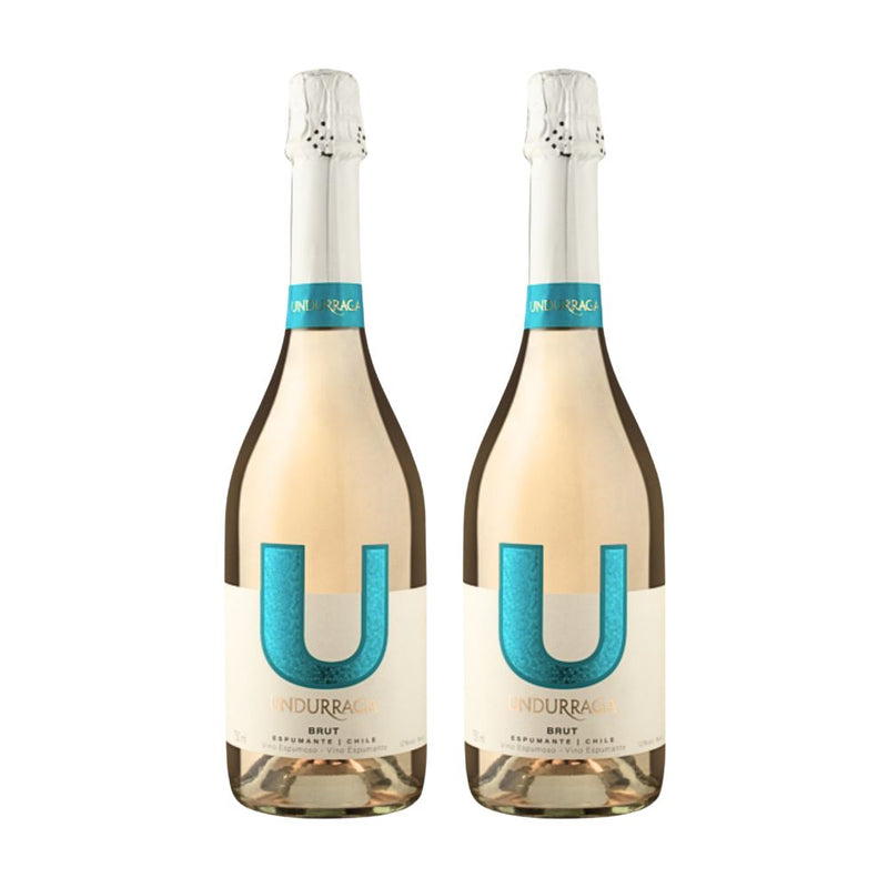 Kit 2x Vinhos Brancos Chileno Espumante U Undurraga Brut