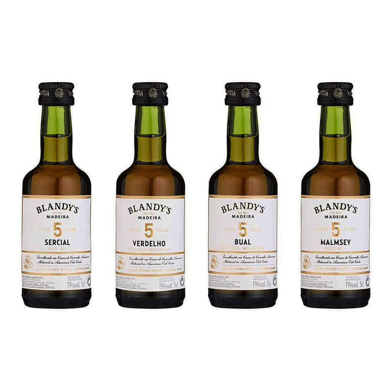 Kit de Vinho da Ilha da Madeira Português 4x50ml Blandy 5 anos