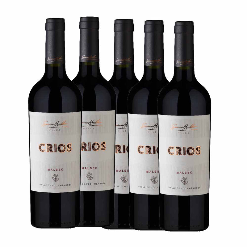 Kit 5x Vinhos Tintos Argentino Susana Balbo Crios Malbec 750ml