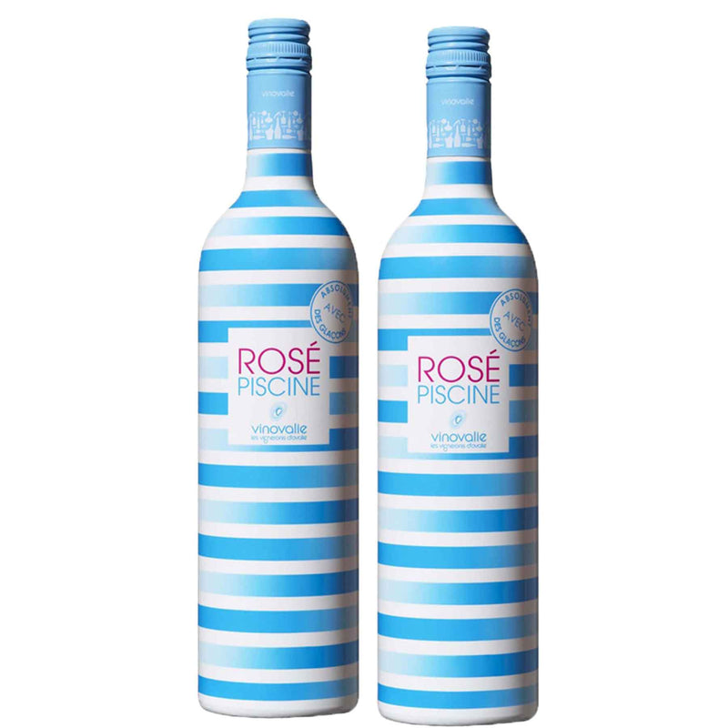 Caixa com 2 Vinhos Rosé Francês Rosé Piscine Stripes 750ml